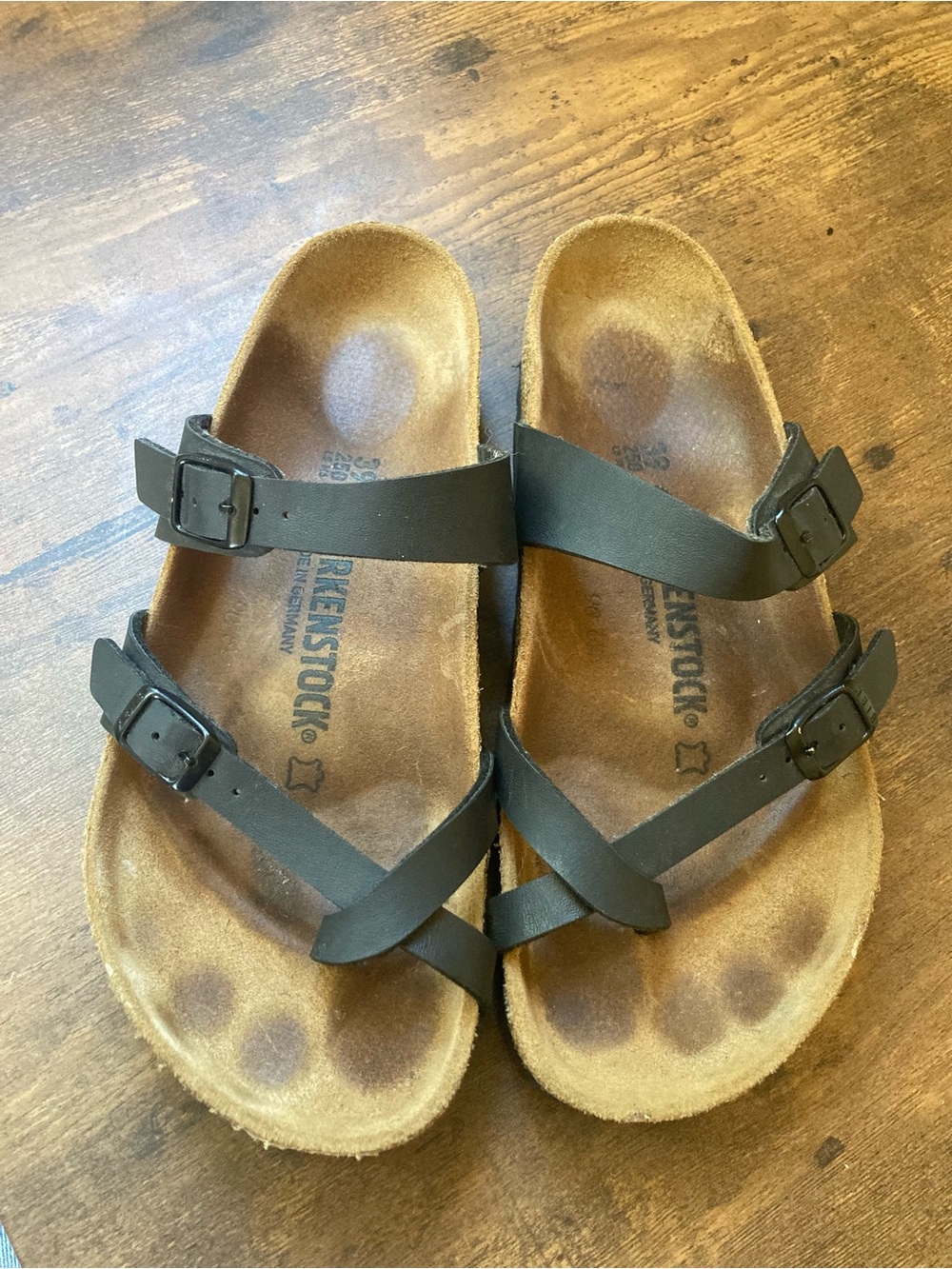 Birkenstock Mayari Sandal Size 39 Black Leather Great Condition - Picture 2 of 9